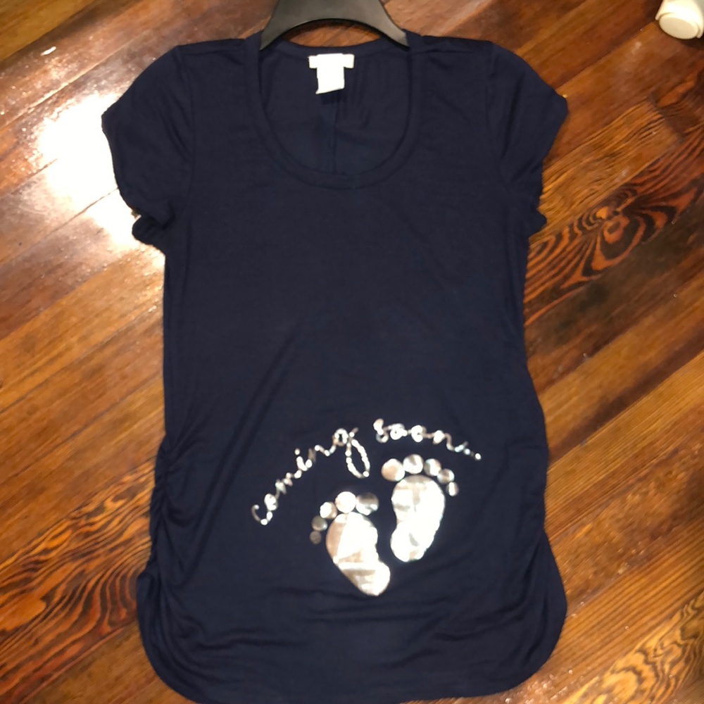Brandy Blu Maternity tee size small “Coming soon”